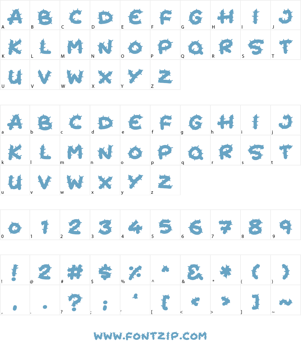 Cactus Cuties Font Character